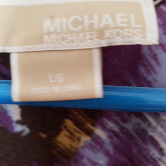 Michael Kors Ladies Blouse With Purple Multiflora Print - Picture 3 of 3